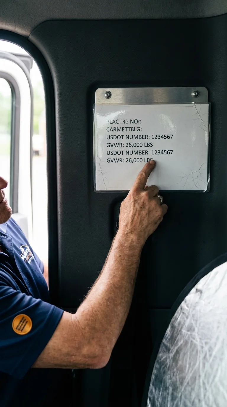 USDOT licensing placard verification in Aberdeen